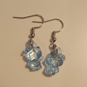Light blue Hello Kitty earrings